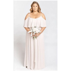 Show me Your mumu Caitlin Ruffle Maxi Dress show me the ring crisp womens medium